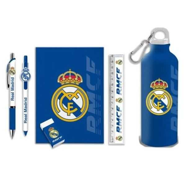 real madrid set papeleria+botella 650 ml (kids licensing - rm00029)