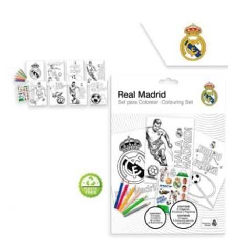 real madrid set de colorear+stickers (kids licensing - rm00025)