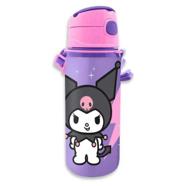 kuromi botella aluminio con asa 600 ml (kids licensing - ku00031)