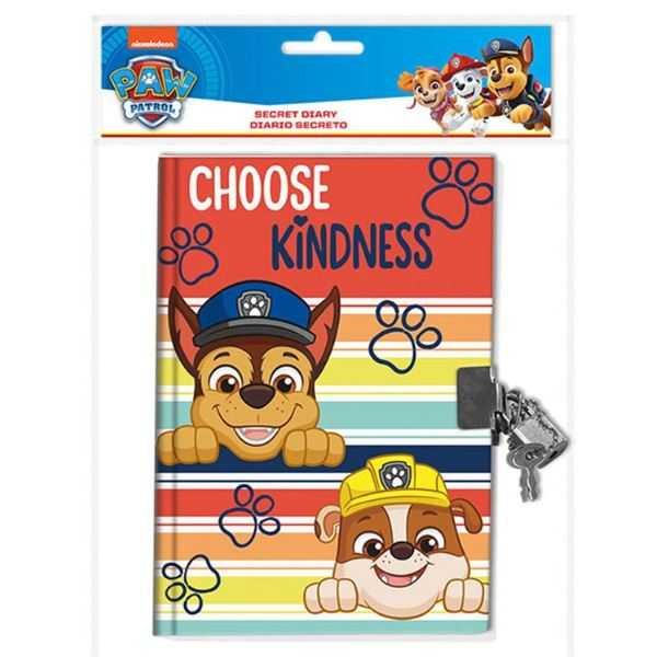 paw patrol diario con candado (kids licensing - pw19777)