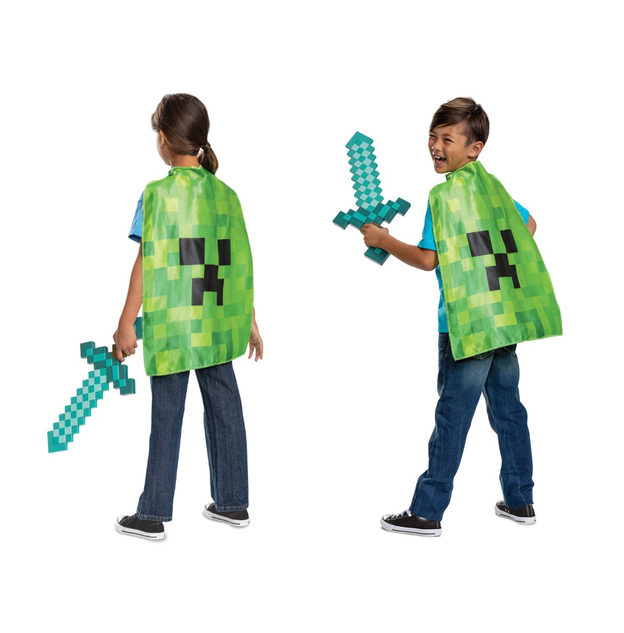 minecraft espada set con capa (jakks pacific - 156239-15l-6)
