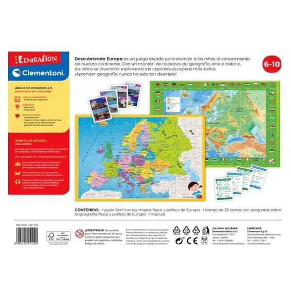 mapa geo descubre europa (clementoni - 55120)