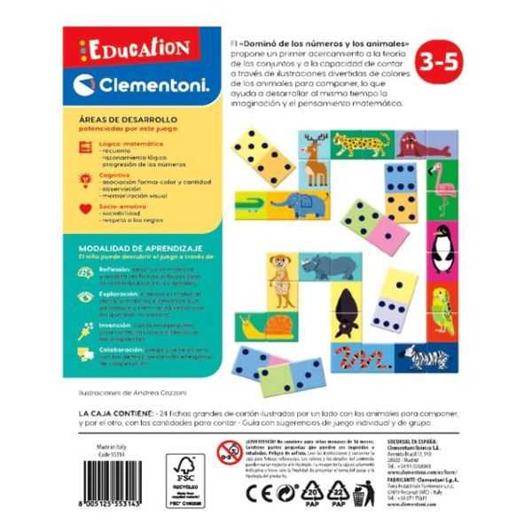 domino numeros y animales (clementoni - 55314)