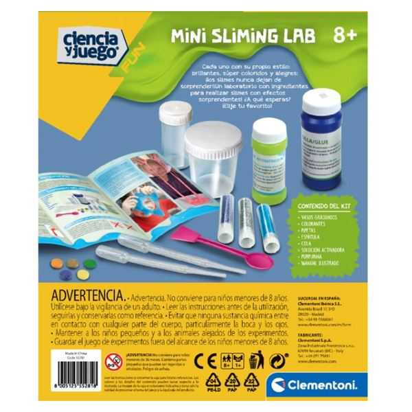 ciencia y juego crea slimy fluorescente (clementoni - 55281)