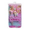 barbie twinning look muÑeca rubia con perro (mattel - jfp36)