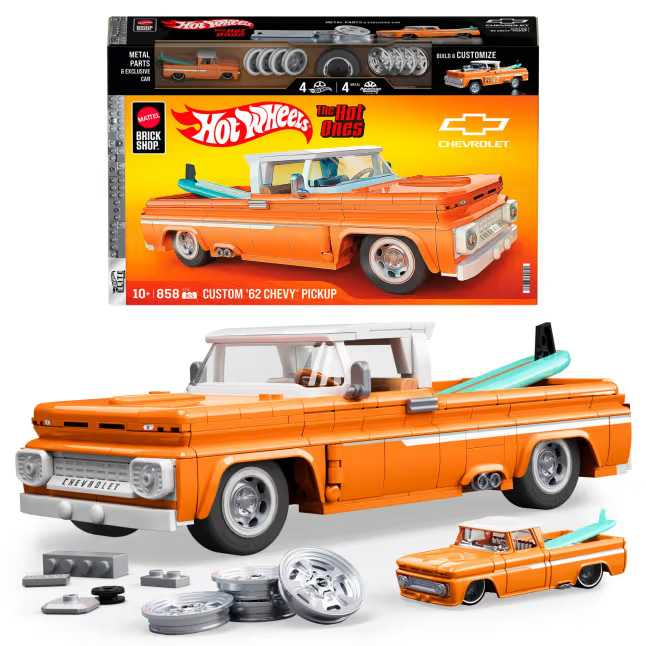 mega hot wheels elite 62 chevrolet pick-up (mattel - jft20)