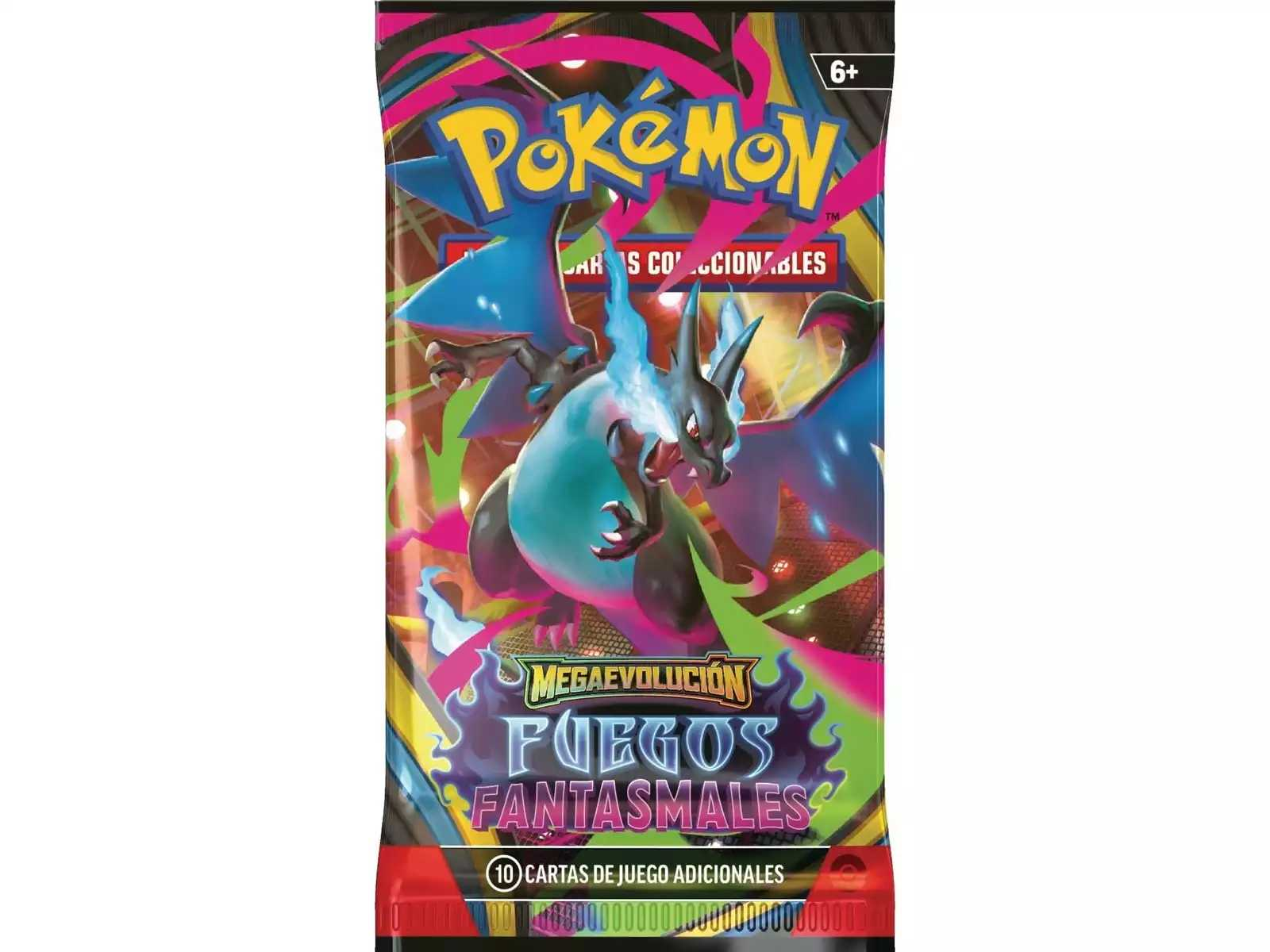 pokemon sobre 10 cartas megaevolucion fuegos fantasmales (bandai - pc10190)