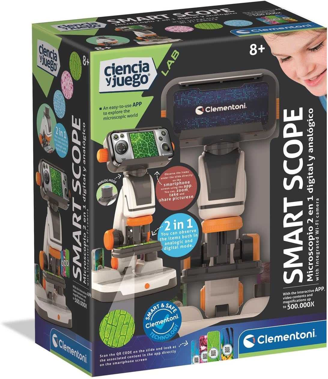 ciencia y juego microscopio digital con wi-fi ( clementoni - 55623)