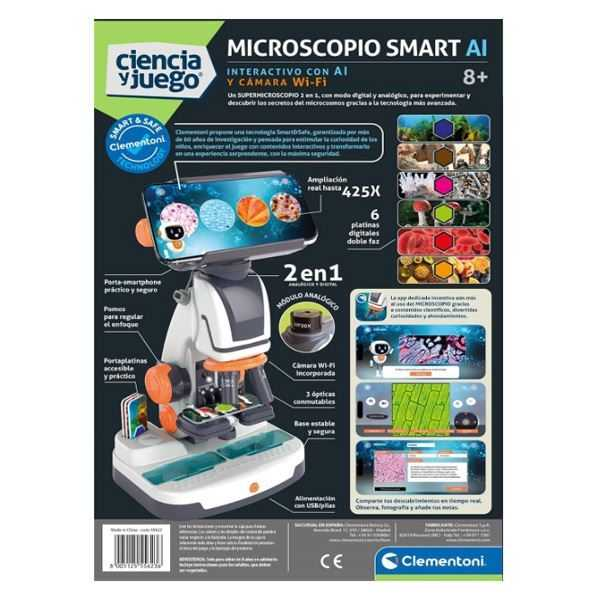 ciencia y juego microscopio digital con wi-fi ( clementoni - 55623)