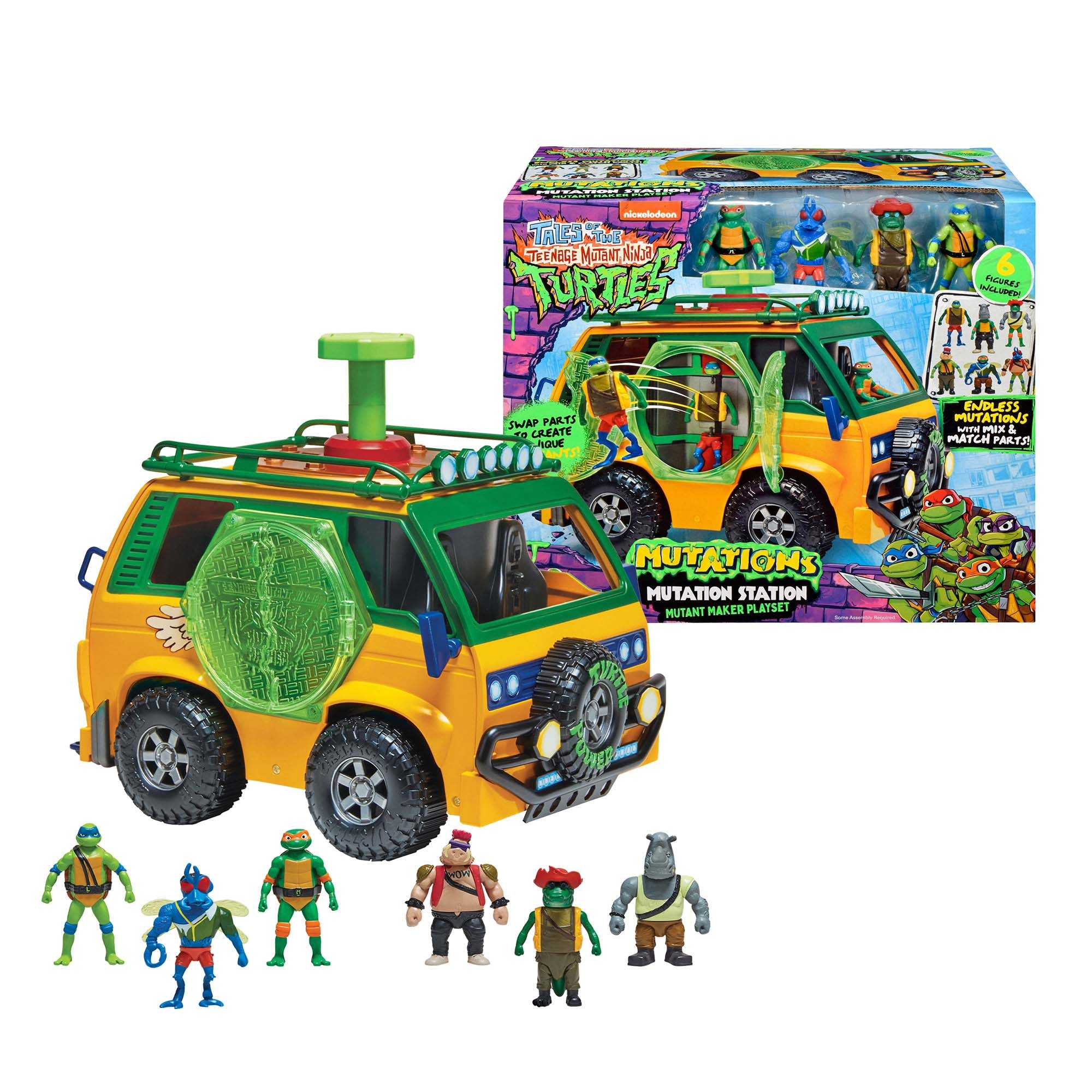 tmnt estacion mutante con 6 figuras playset ( famosa - t0203000)