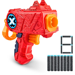 x-shot pistola micro color card 12 piezas (zuru - 3613tq1)