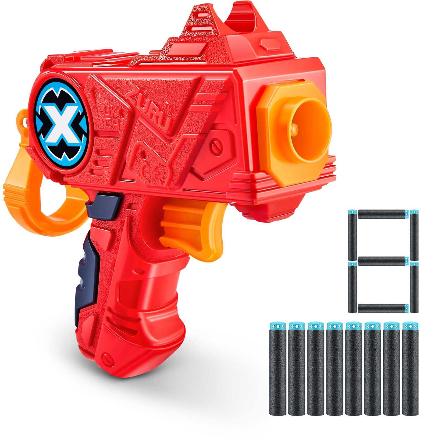 x-shot pistola micro color card 12 piezas (zuru - 3613tq1)