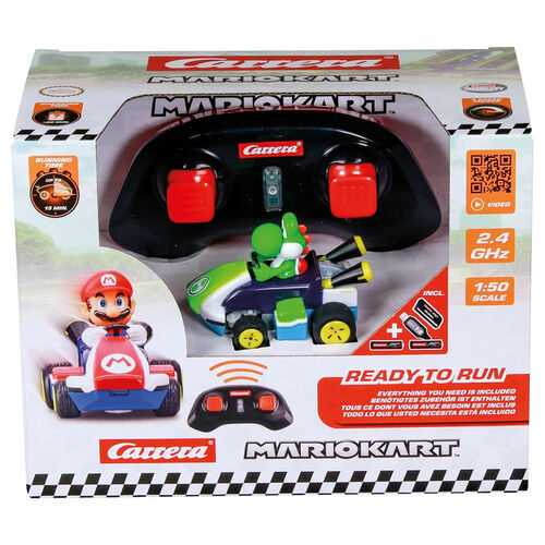 carrera r/c 1:50 mario kart mini yoshi 2,4ghz (soldatoys - 430034)