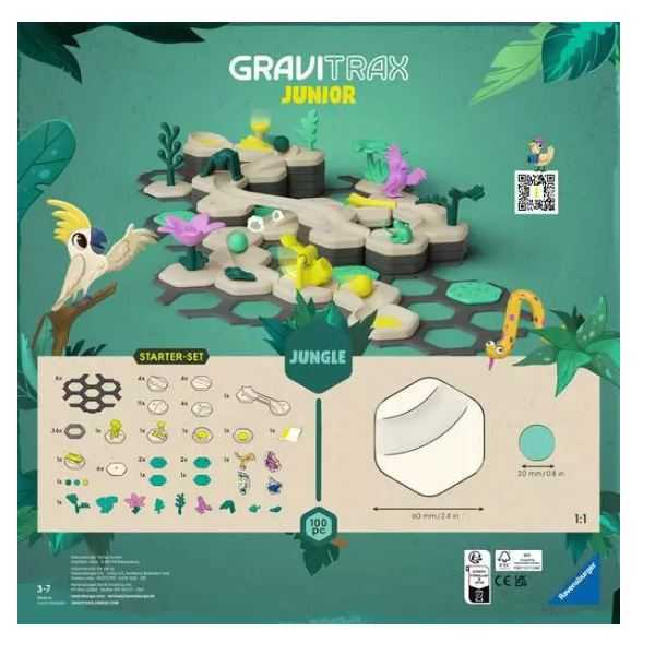 gravitrax junior starter set l - jungle  (ravensburger - 27499)