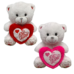 peluche oso corazon 28 cm surtido (grupo moya - 21202)