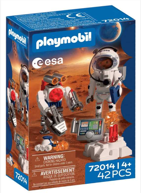 playmobil astronauta de la esa con robot (playmobil - 72014)