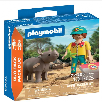 playmobil duo pack cuidador con rinoceronte (playmobil - 72025)