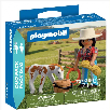 playmobil duo pack jinete con caballo (playmobil - 72026)