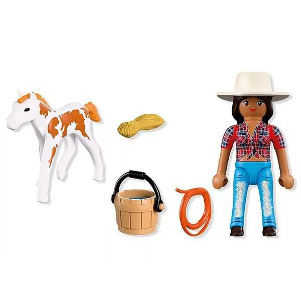 playmobil duo pack jinete con caballo (playmobil - 72026)