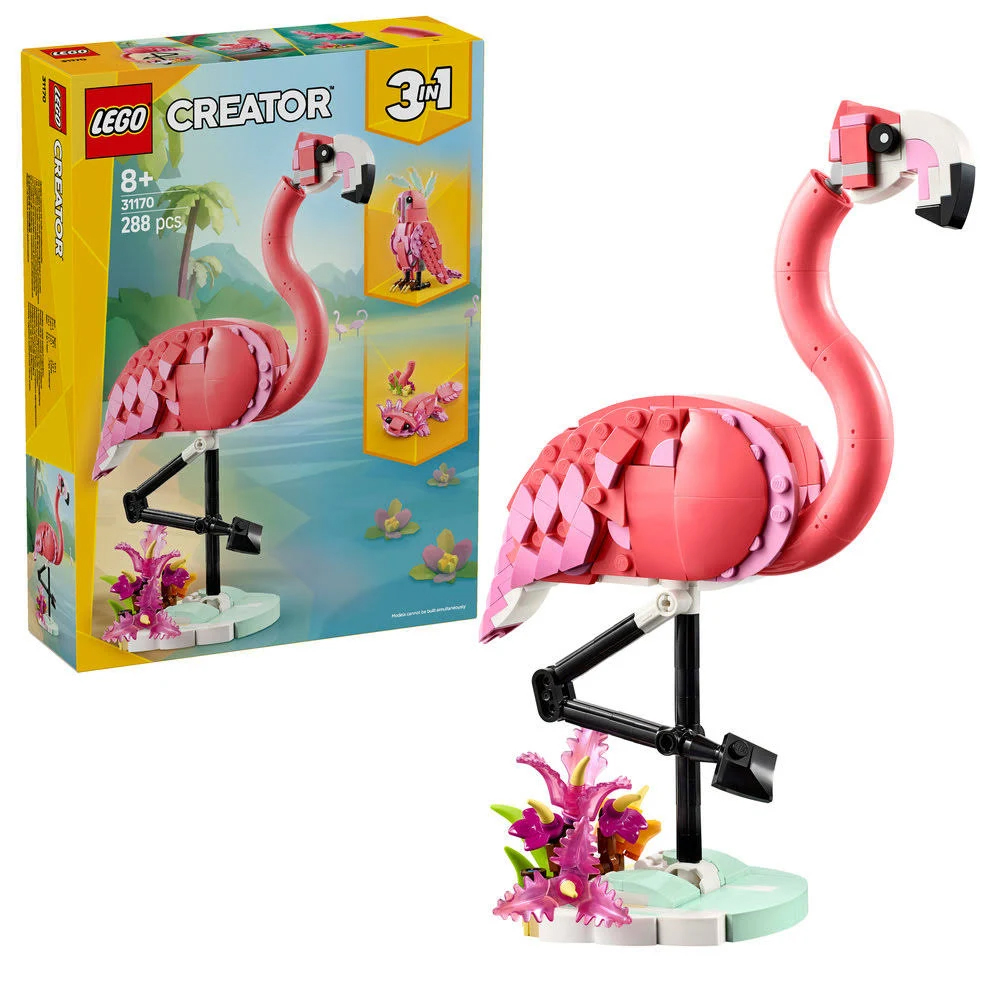 lego creator fauna salvaje flamenco rosa (lego - 31170)