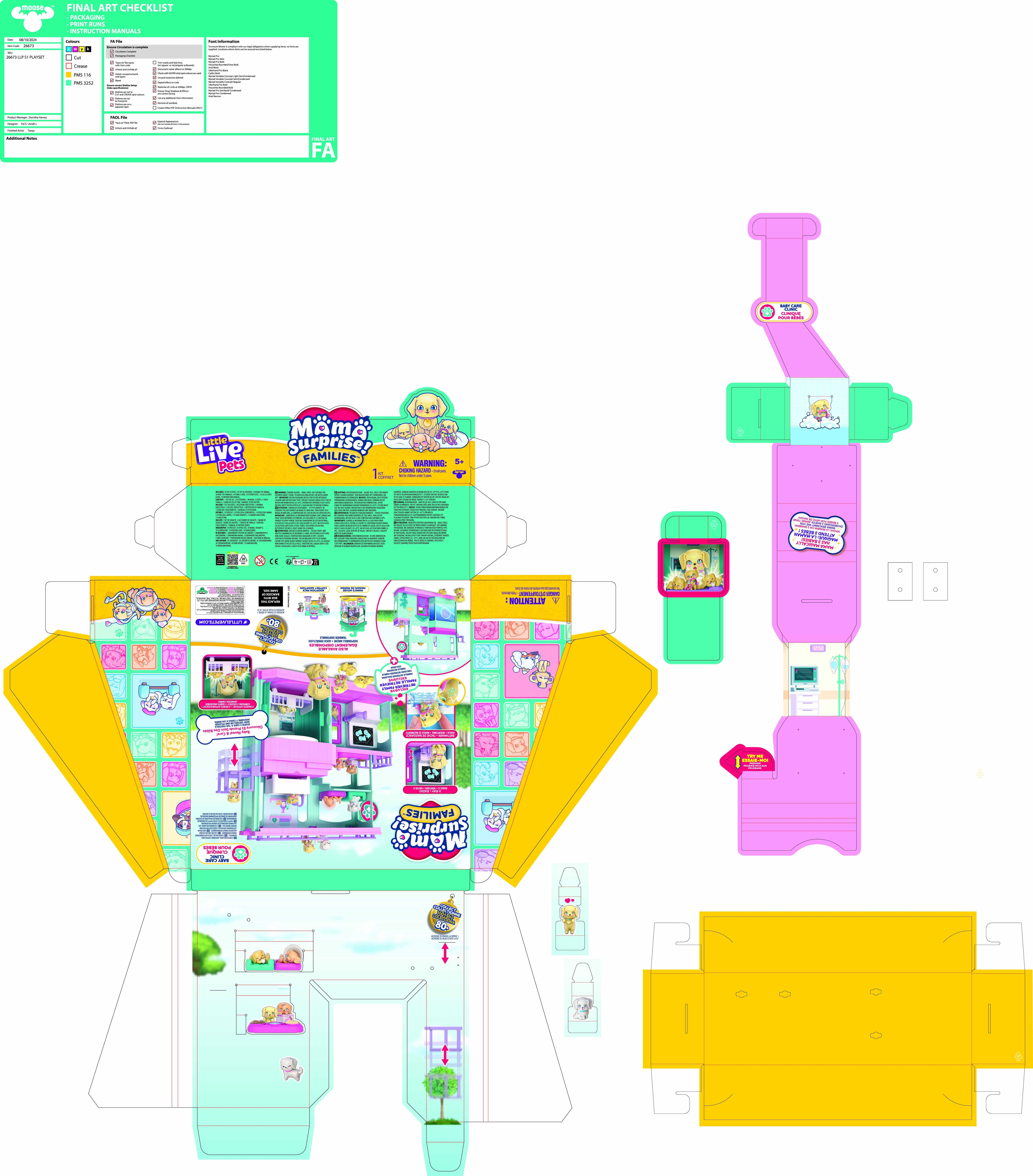 little live pets mama surprise baby care clinic (famosa - lp307000)