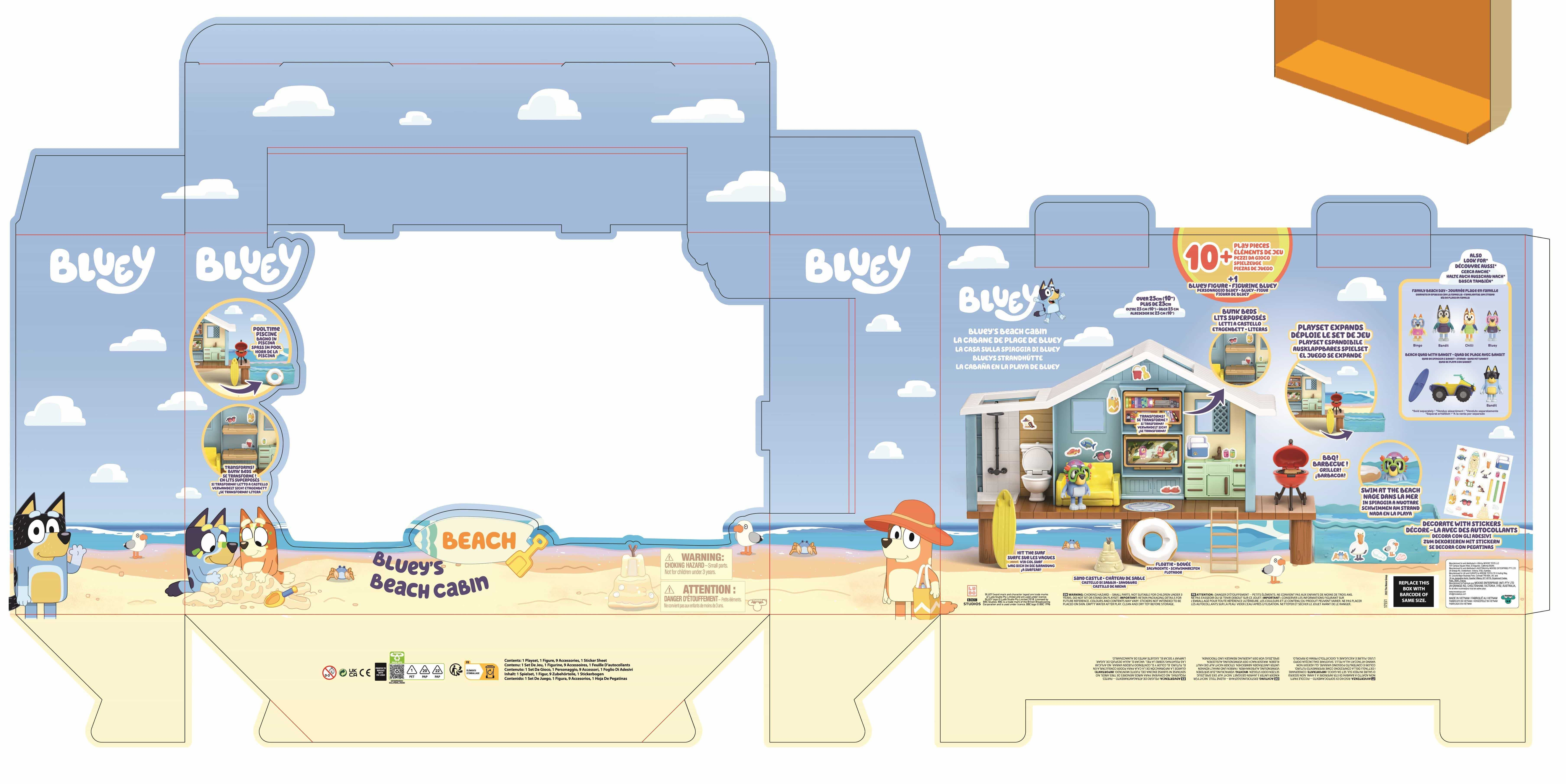 bluey beach cabin cabaÑa (famosa - bly66000)