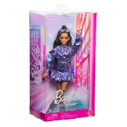 barbie deluxe metallic muÑeca con jersey azul (mattel - jfp42)
