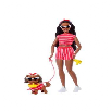 barbie twinning look muÑeca afroamericana con perro (mattel - jfp37)