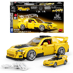 mega hot wheels elite honda amarillo (mattel - jfr88)