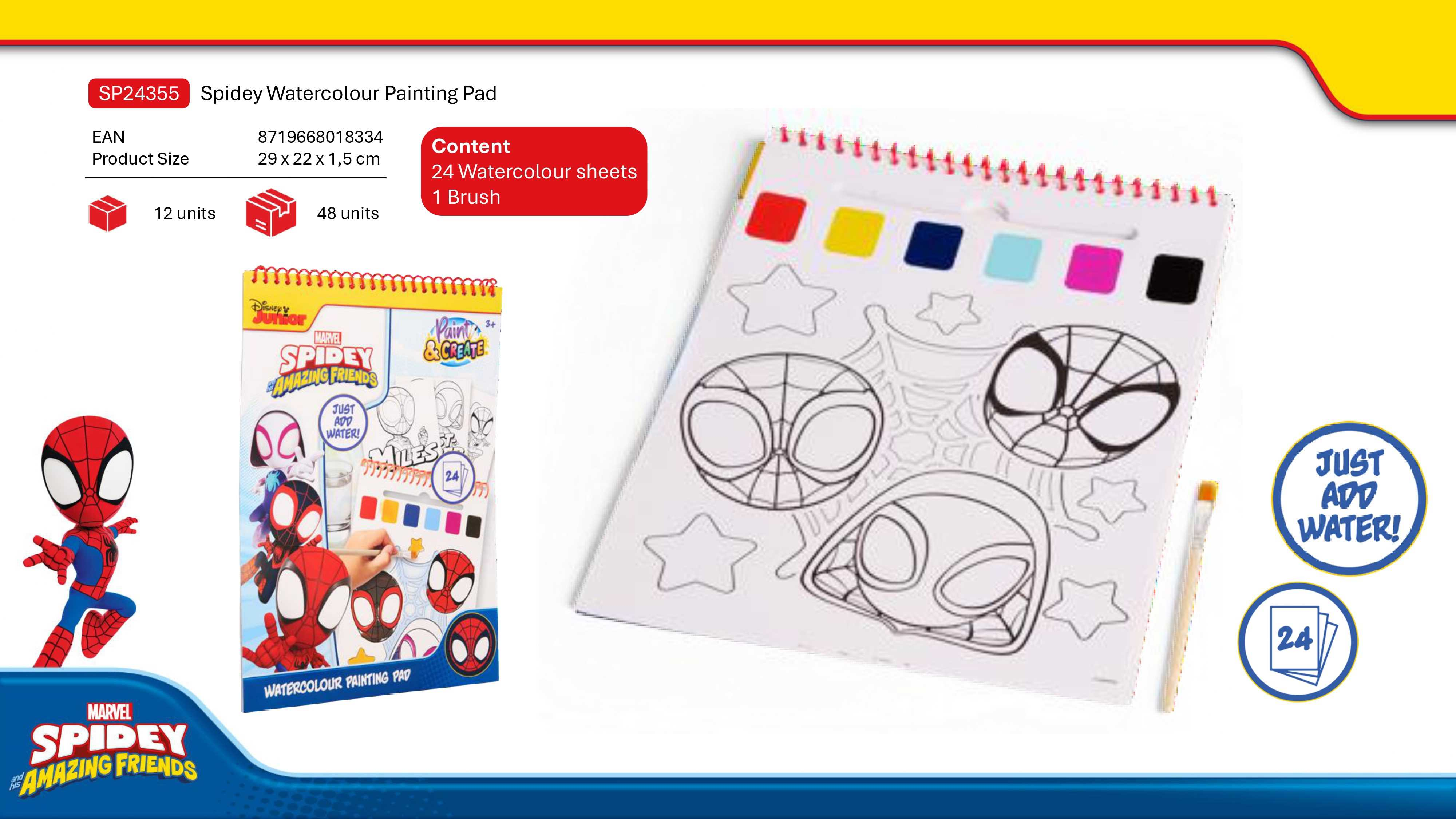 spidey libro dibujo acuarelas (sp24355)