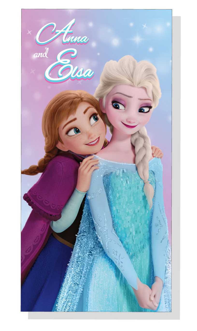 frozen ana & elsa toalla playa micro 70x140 cm (new import  licencias - nw1520)