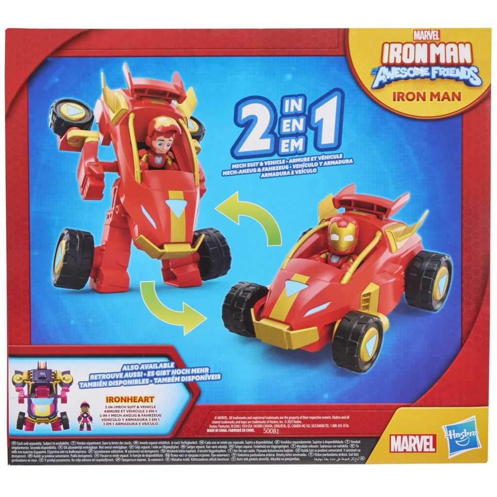 iron man and friends vehiculo y armadura 2 en 1 surtidos (hasbro - g12585l0)