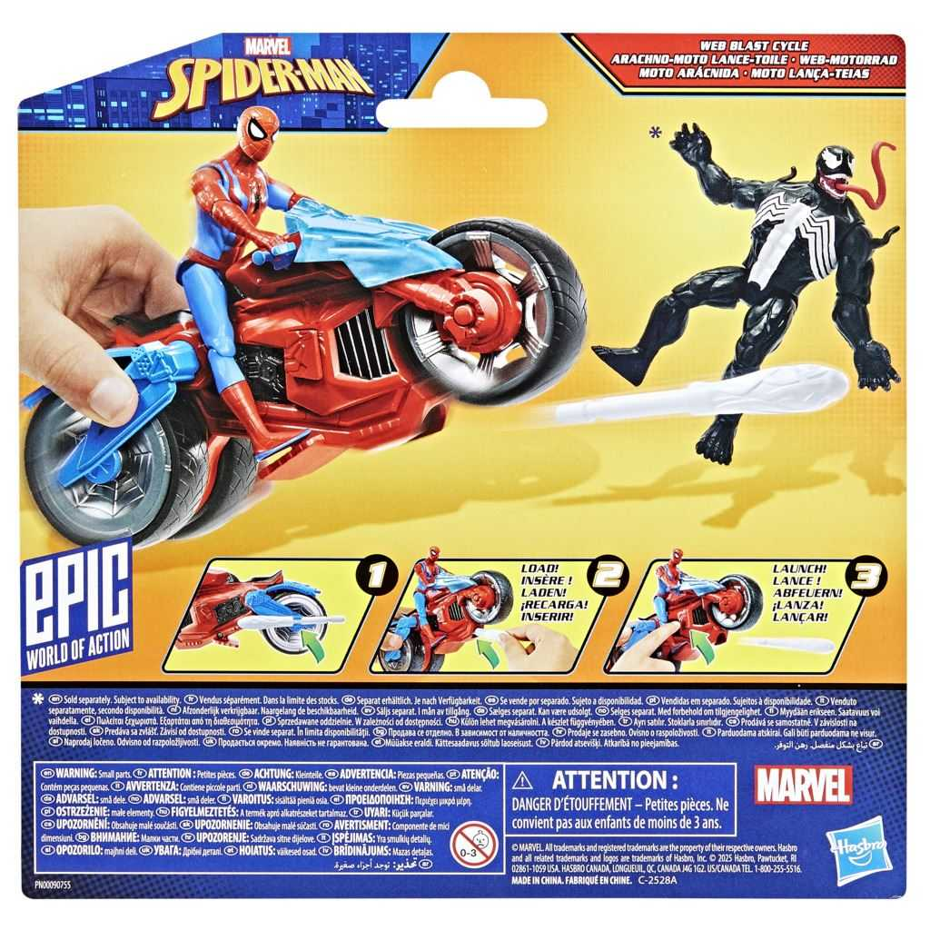 spiderman moto aracnida (hasbro - f68995l2)