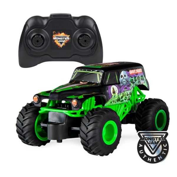 monster jam grave digger r/c 1:24  (spin master - 6044955)