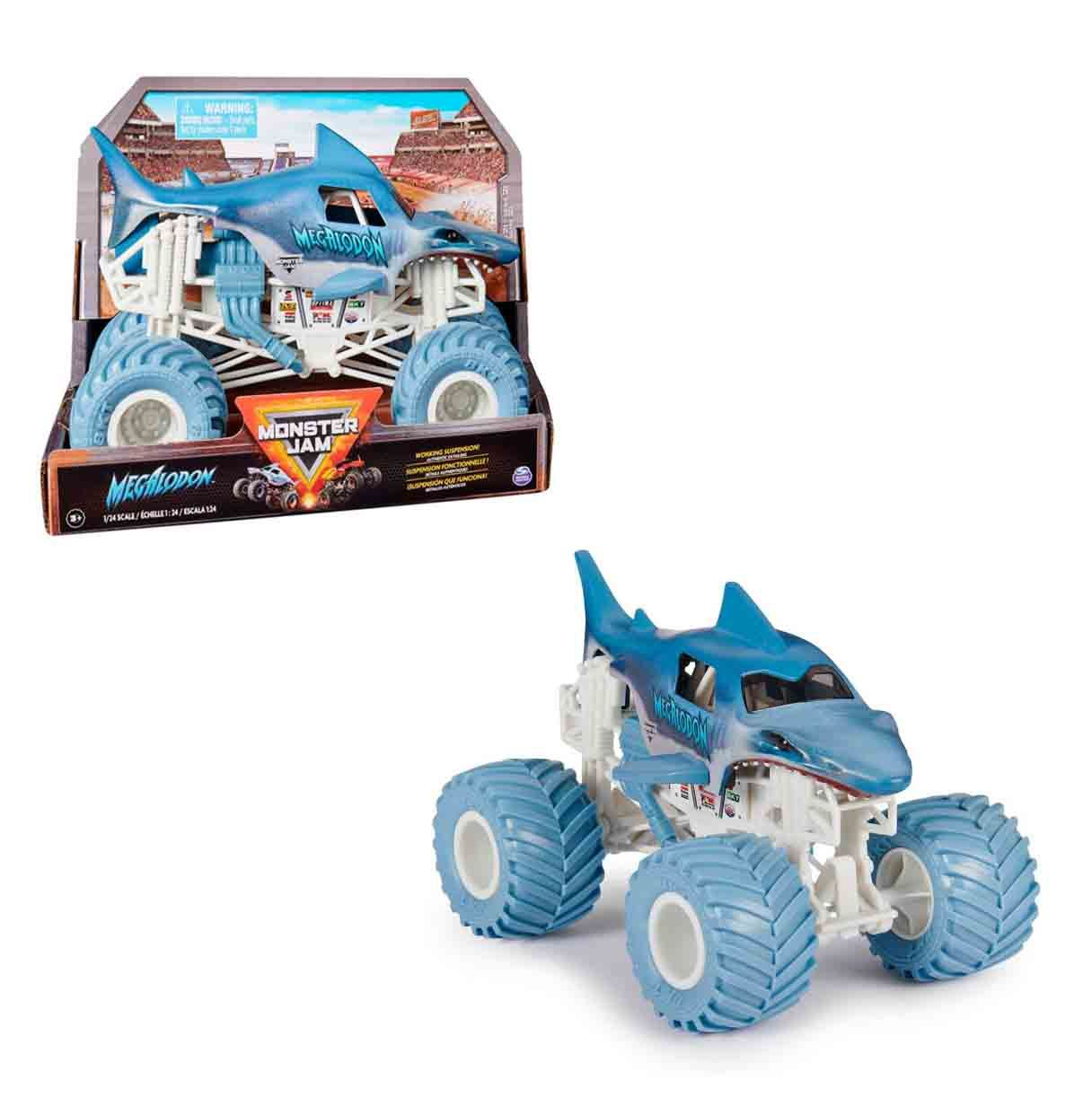 monster jam 1:24 megalodon die cast (spin master - 6069138)
