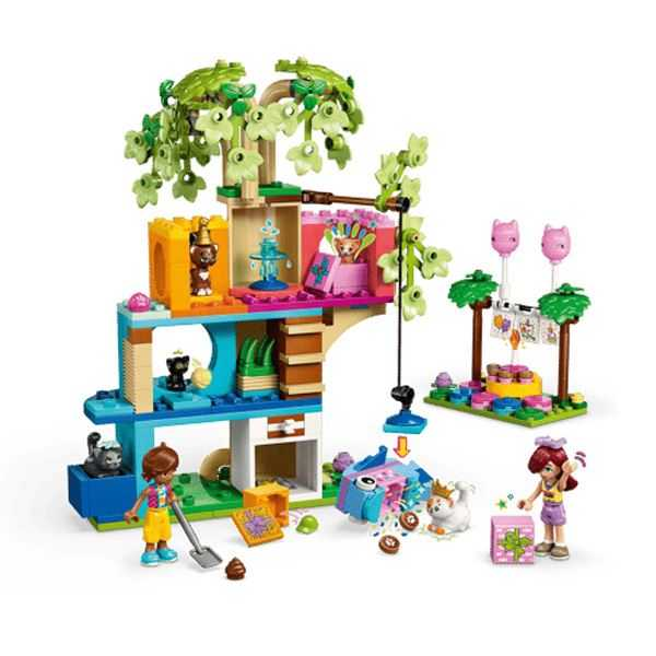 lego friends fiesta de cumpleaÑos y casa de arbol felina (lego - 42666)