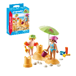 playmobil niÑos con castillo de arena ( 71581)