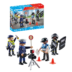 playmobil set de figuras policia (71730)