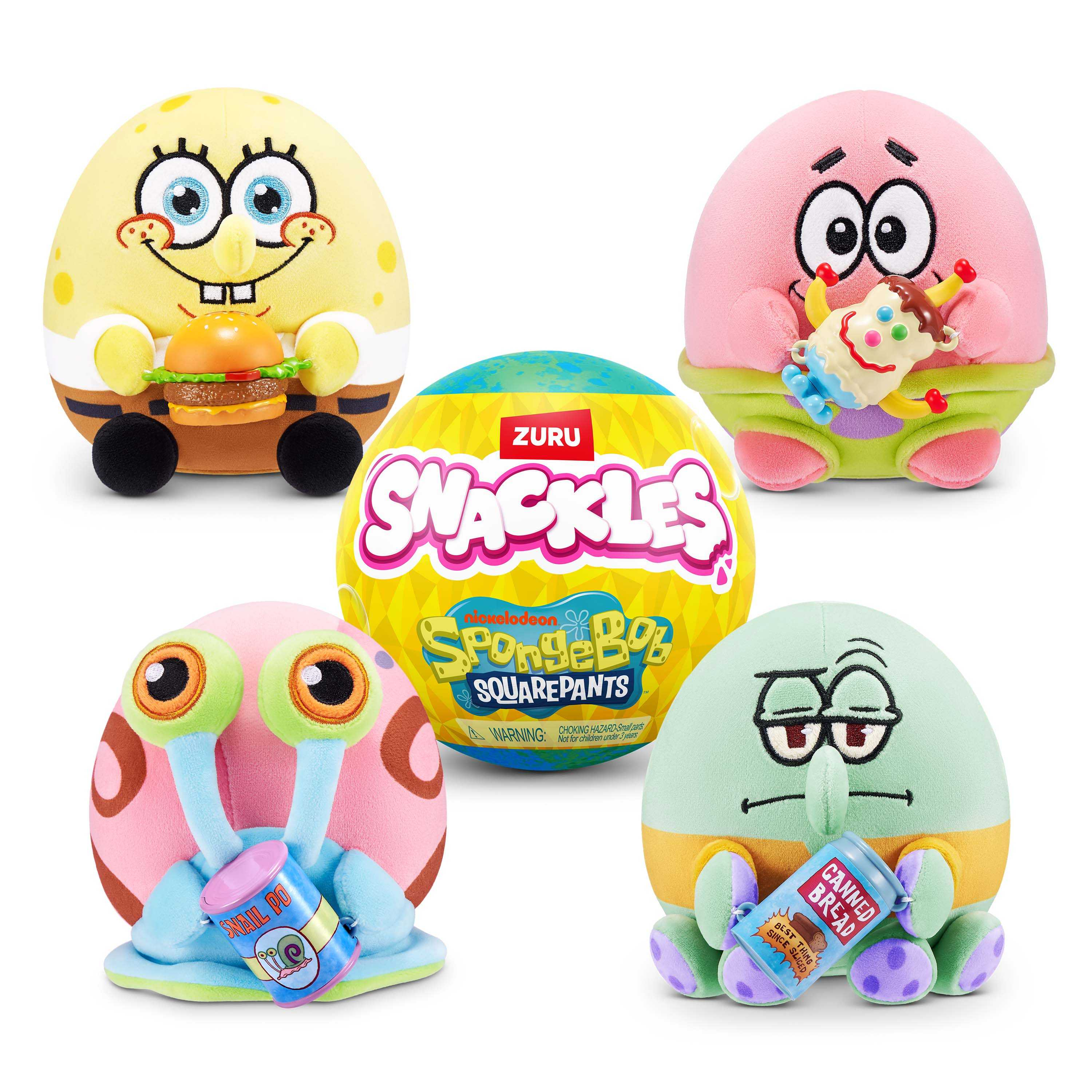 zuru snackles s1 peluche bob esponja en capsula (zuru - 77705gq1)