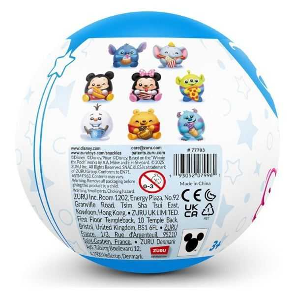 zuru snackles s1 peluche disney en capsula (zuru - 77703gq1)