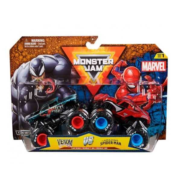 monster jam 1:64 iron man vs war machine (spin master - 6070555)