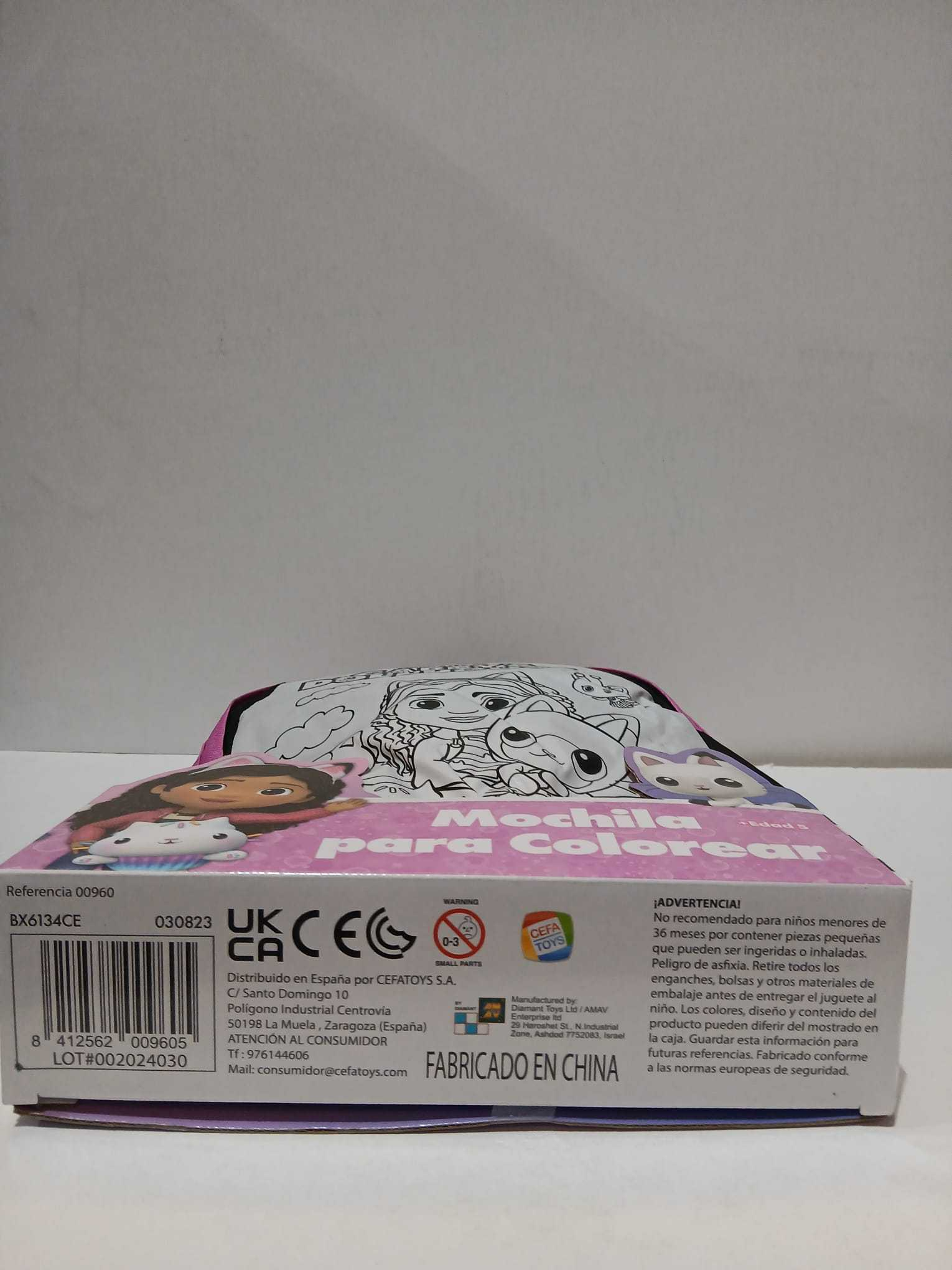 gabby´s dollhouse mochila para colorear (cefa - 00960)