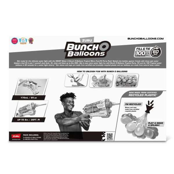 x-shot water pack 2 pistolas bunch o ballons (zuru - 56601)