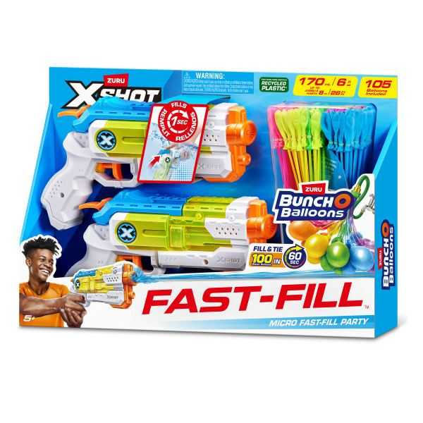 x-shot water pack 2 pistolas bunch o ballons (zuru - 56601)