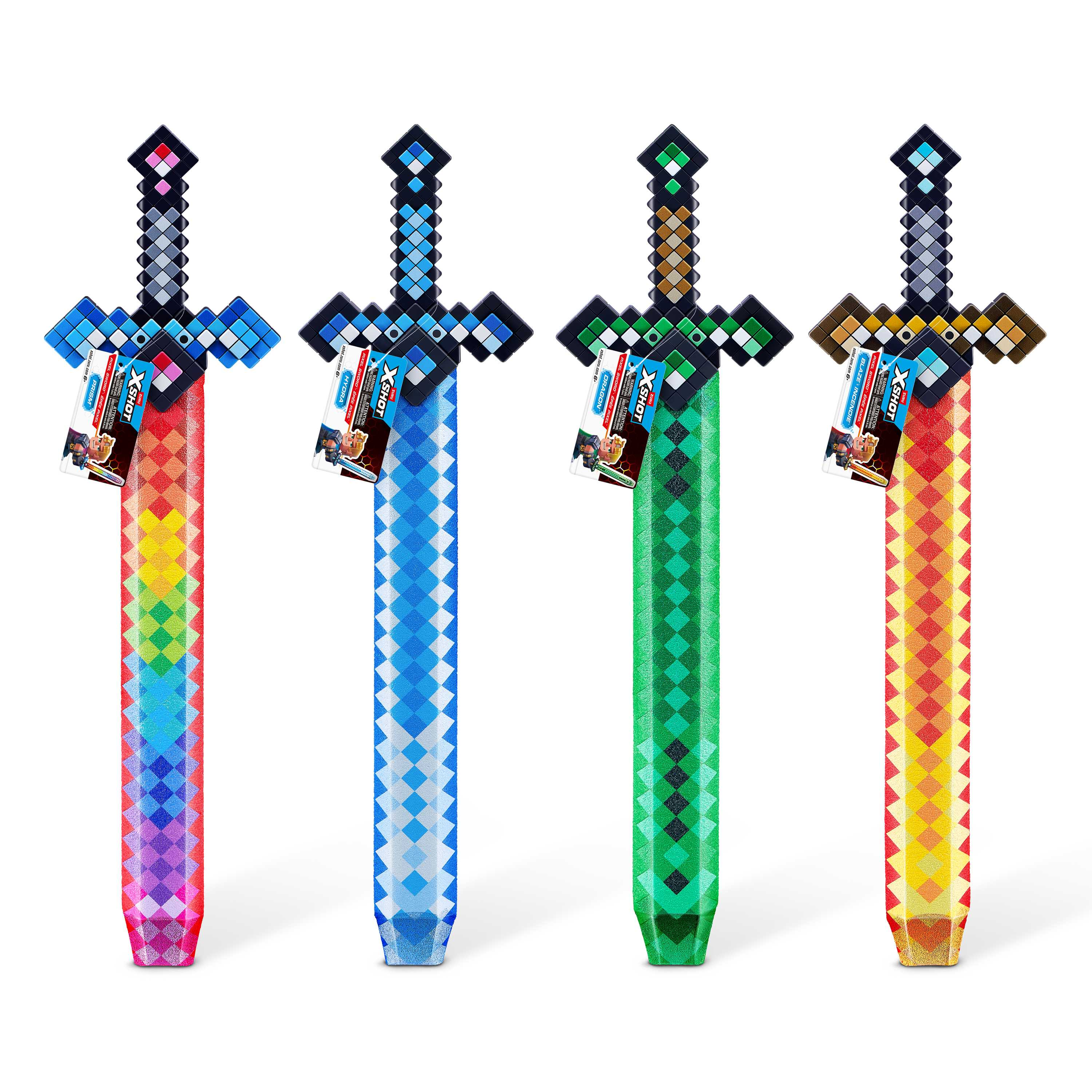 x-shot espada de foam pixel surtidas (zuru - 36901dbq1)