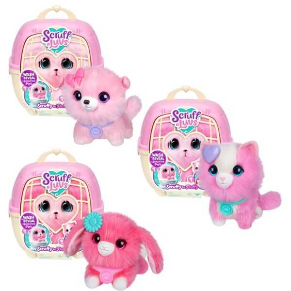 moose scruff a luvs peluche pet rosa (moose toys - 30326)