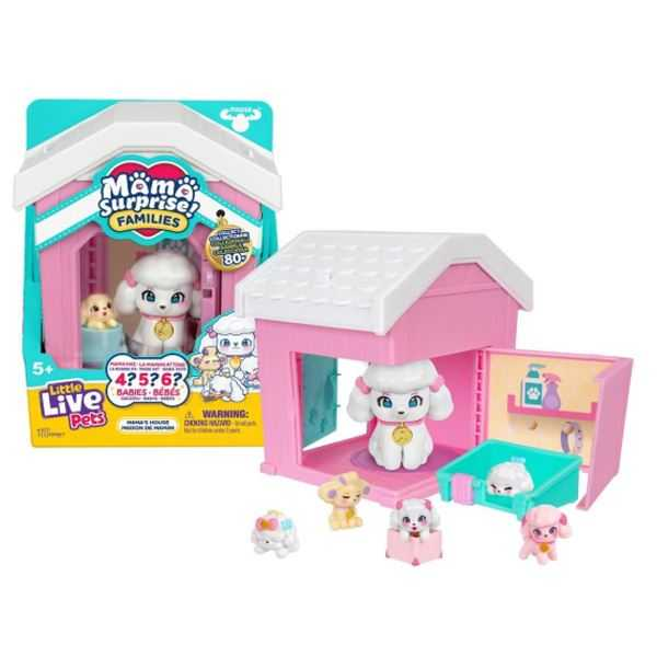 moose little live pets mama surprise mamas house (moose toys - 26659)