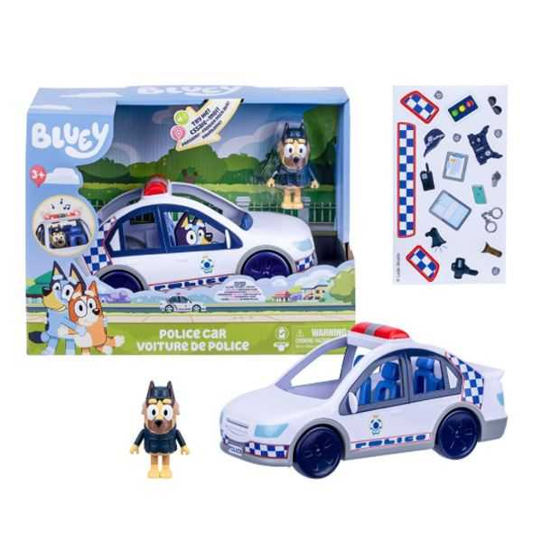 moose bluey coche de policia (moose toys - 19202)