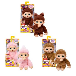 moose little live pets my baby monkey minis (moose toys - 26729)