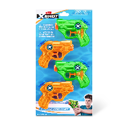 x-shot water pack 4 pistolas nano drencher (zuru - 118145)